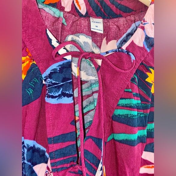 SALE-Old Navy Asymmetrical Dress in Purple Floral print. - Picture 2 of 11